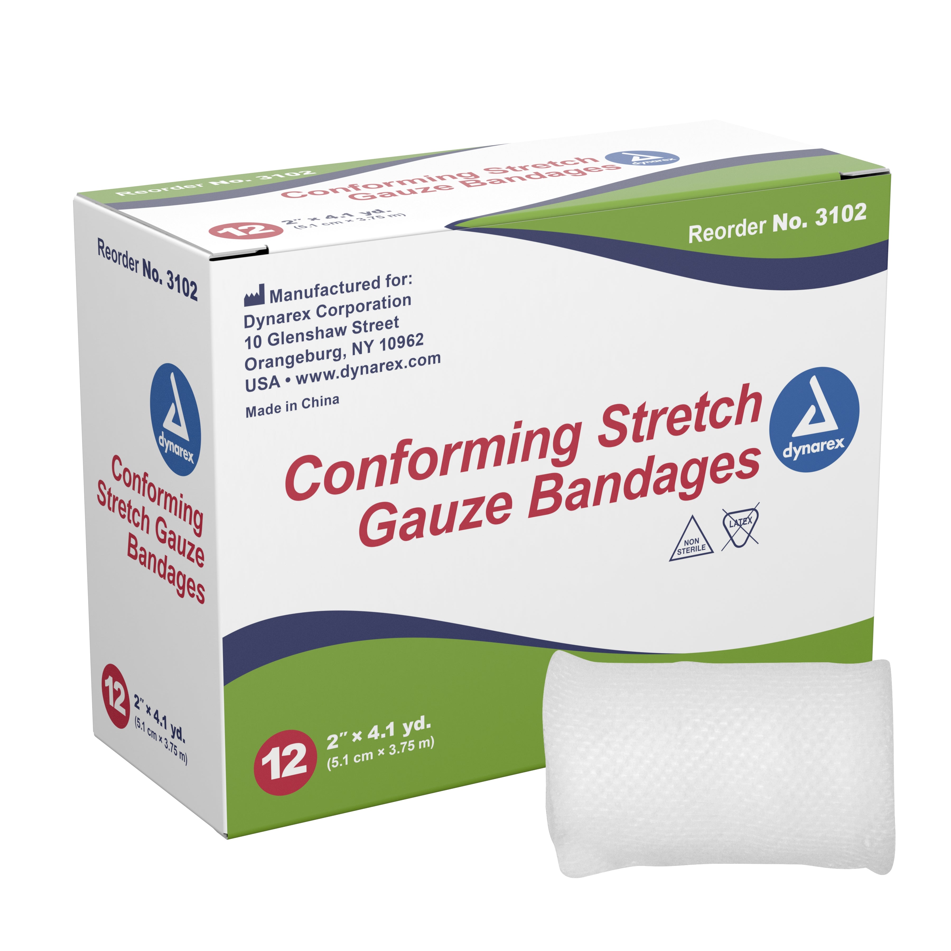 dynarex Conforming Bandage, 2 Inch x 4-1/10 Yard – SurfMed