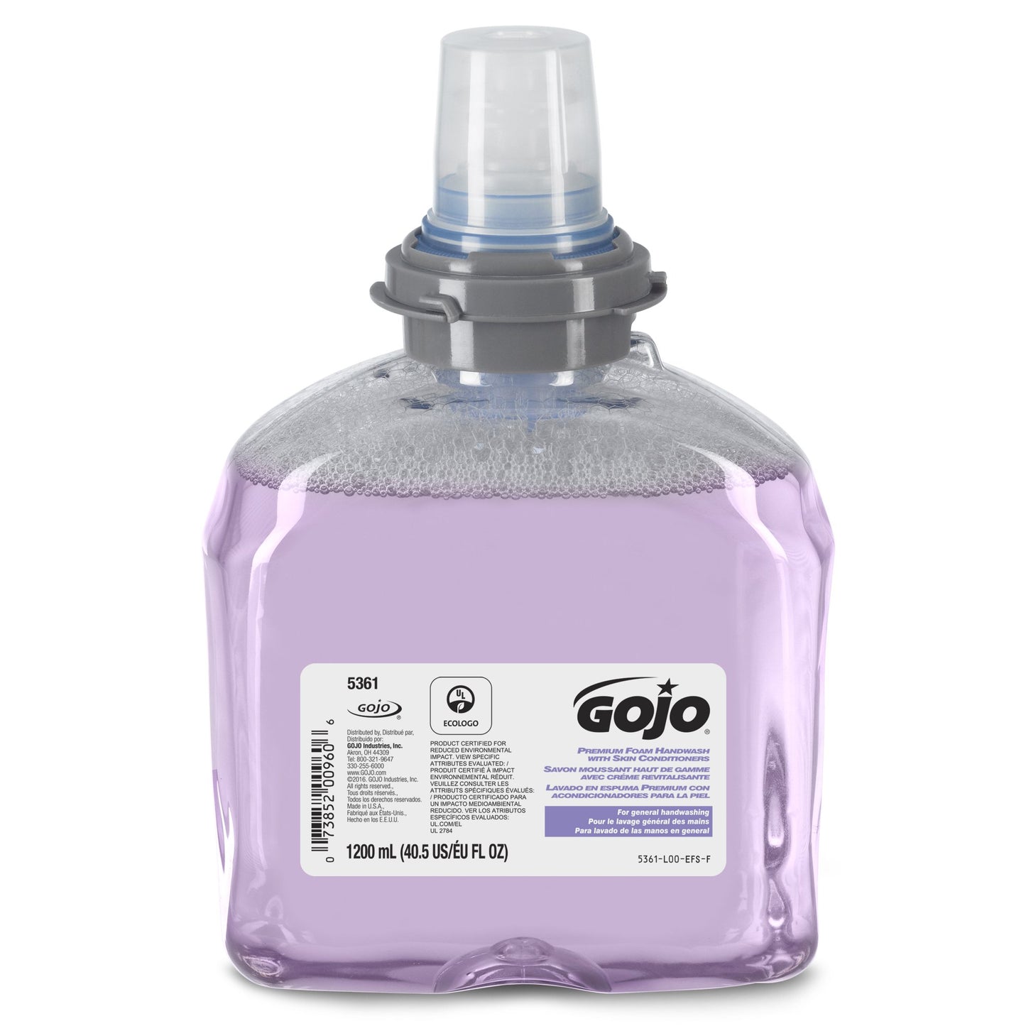 Gojo Premium Foam Handwash with Skin Conditioners, 1,200 mL Dispenser Refill