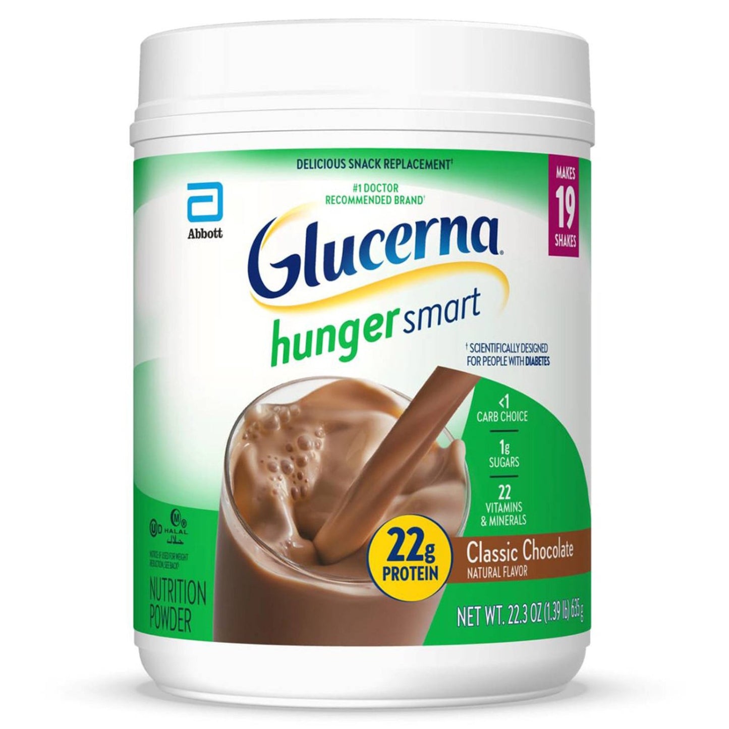 Oral Supplement Glucerna Hunger Smart Rich Chocolate Flavor Powder 22.3 oz. Canister