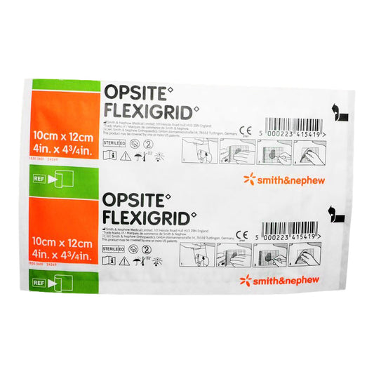 OpSite Flexigrid Transparent Film Dressing, 4 x 4 Inch