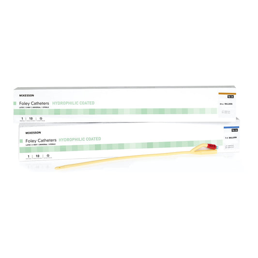 McKesson Hydrophilic-Coated Latex Foley Catheter, Coud Tip, 24 Fr.