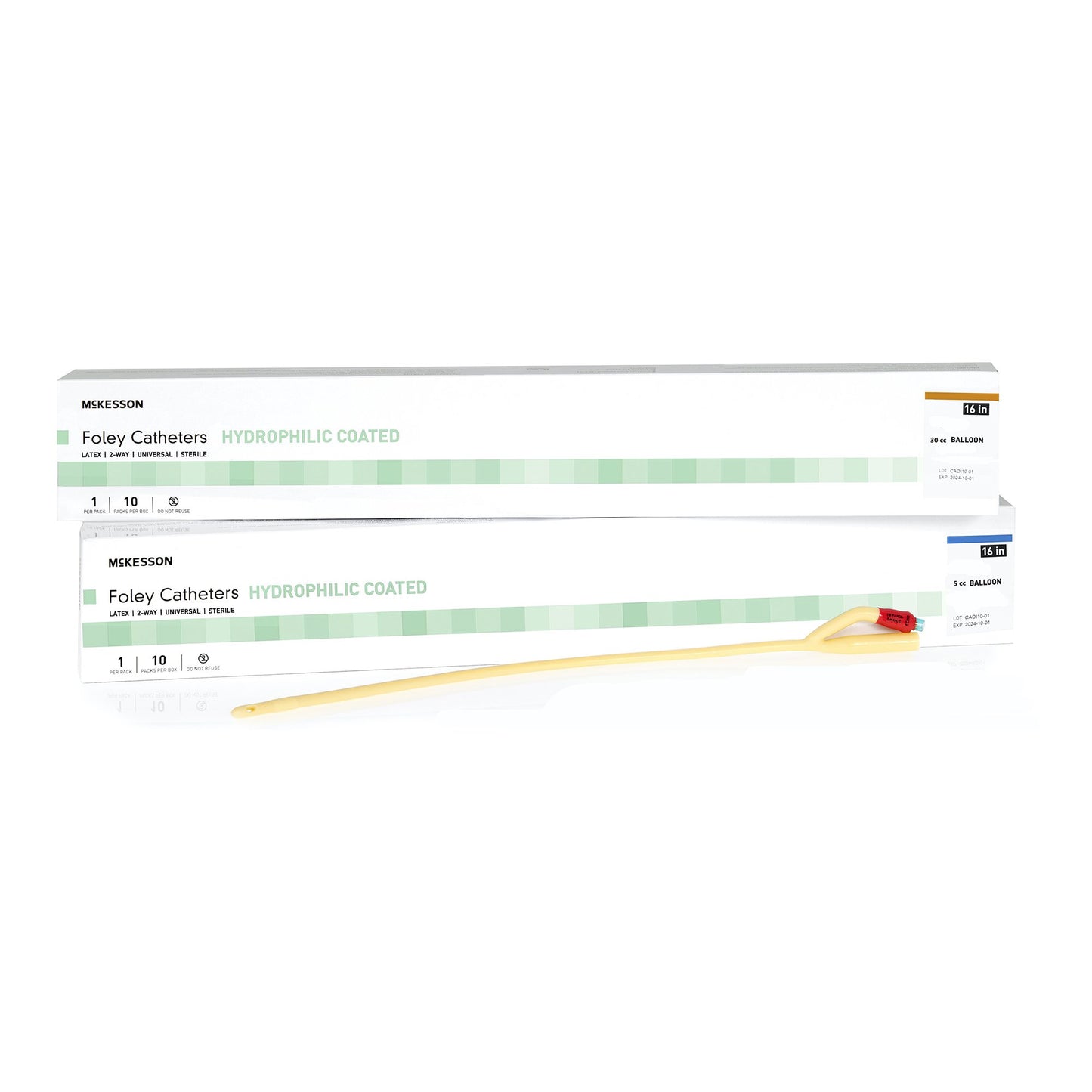 McKesson Hydrophilic-Coated Latex Foley Catheter, Coud Tip, 24 Fr.
