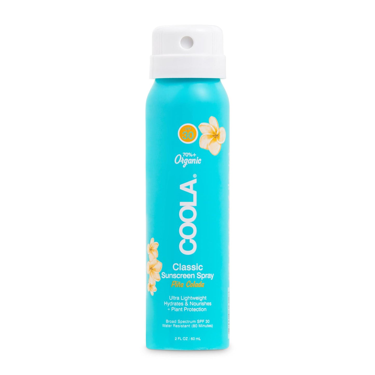 Coola Classic Body Sunscreen Spray SPF 30 Pina Colada Scent, 2-oz Aerosol Can