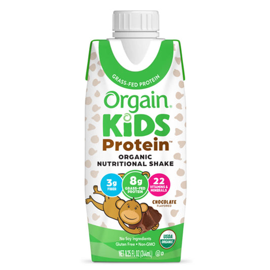 Pediatric Oral Supplement Orgain Kids Protein™ Organic Nutritional Shake Chocolate Flavor 8.25 oz. Carton Liquid Protein
