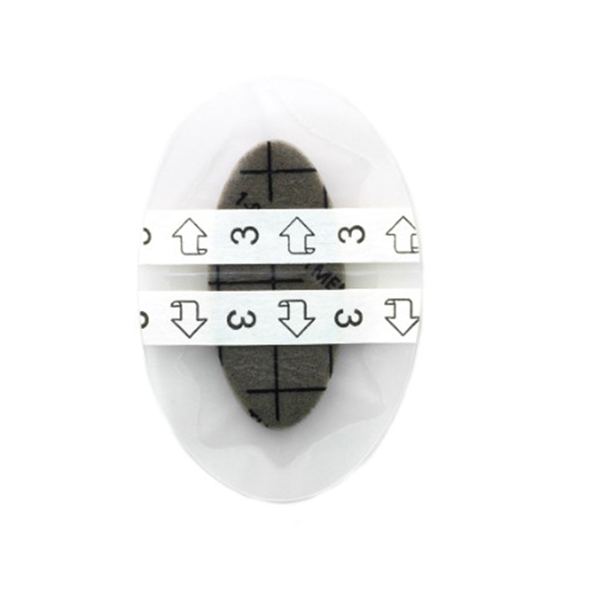 PolyMem Shapes Silver Foam Dressing, 2 x 3 Inch Oval