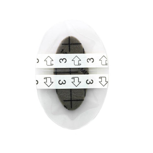 PolyMem Shapes Silver Foam Dressing, 2 x 3 Inch Oval
