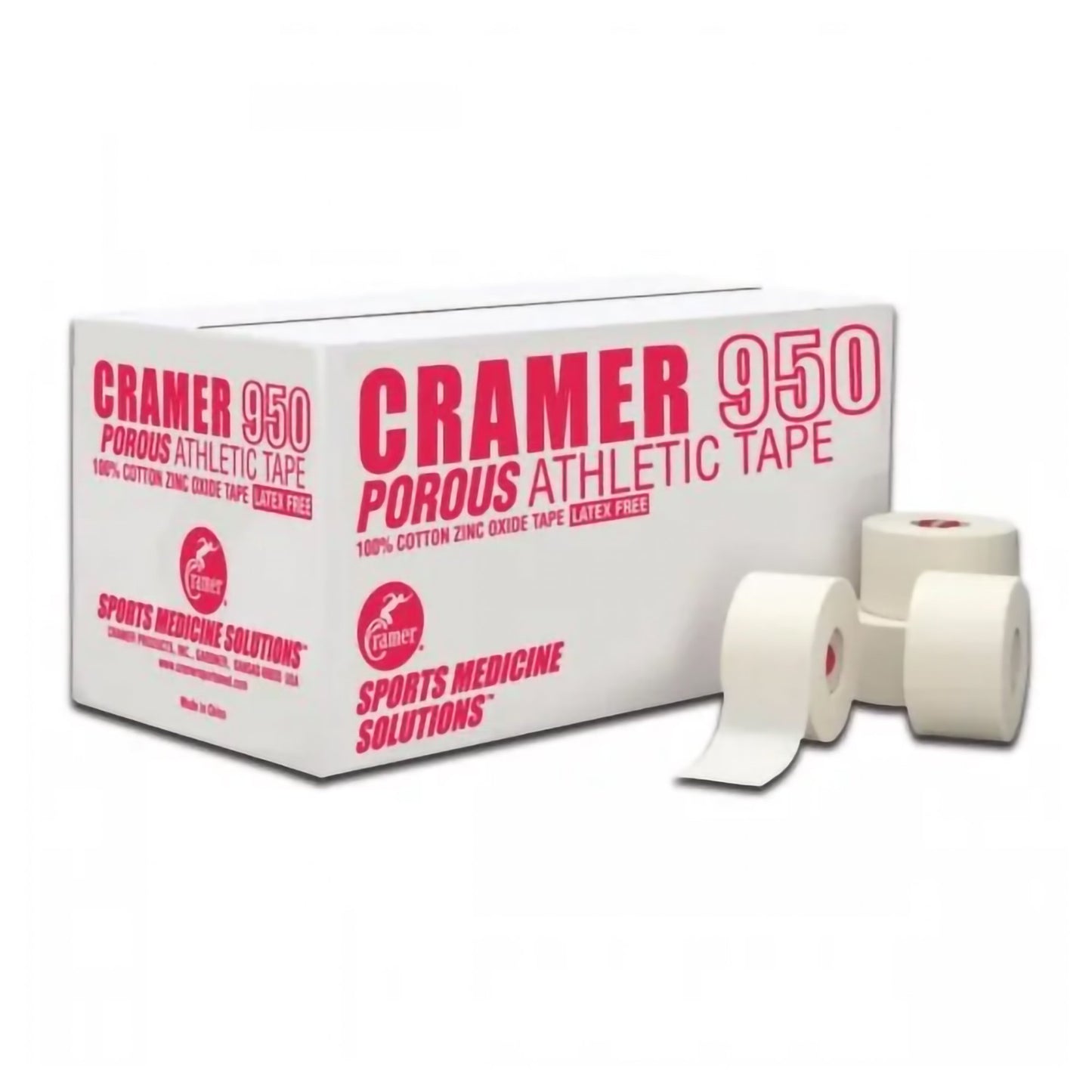 Cramer 950 Cotton Athletic Tape, 1-1/2 Inch x 15 Yard, White