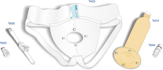 Male External Catheter Kit Urocare Urinal 20 - 40mm Diameter Universal Suspensory Garment 26- 46 Inch Waist Latex