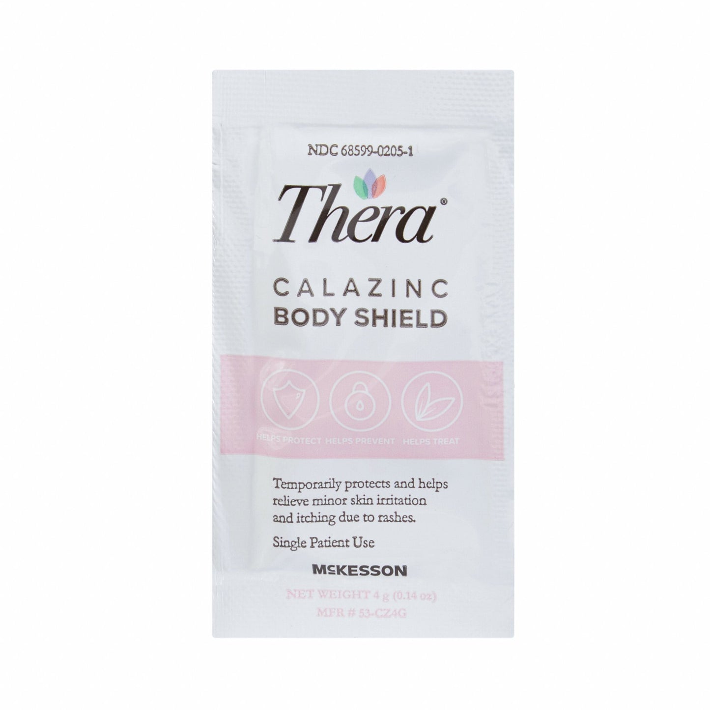 Thera Calazinc Body Shield Skin Protectant, Individual Packets