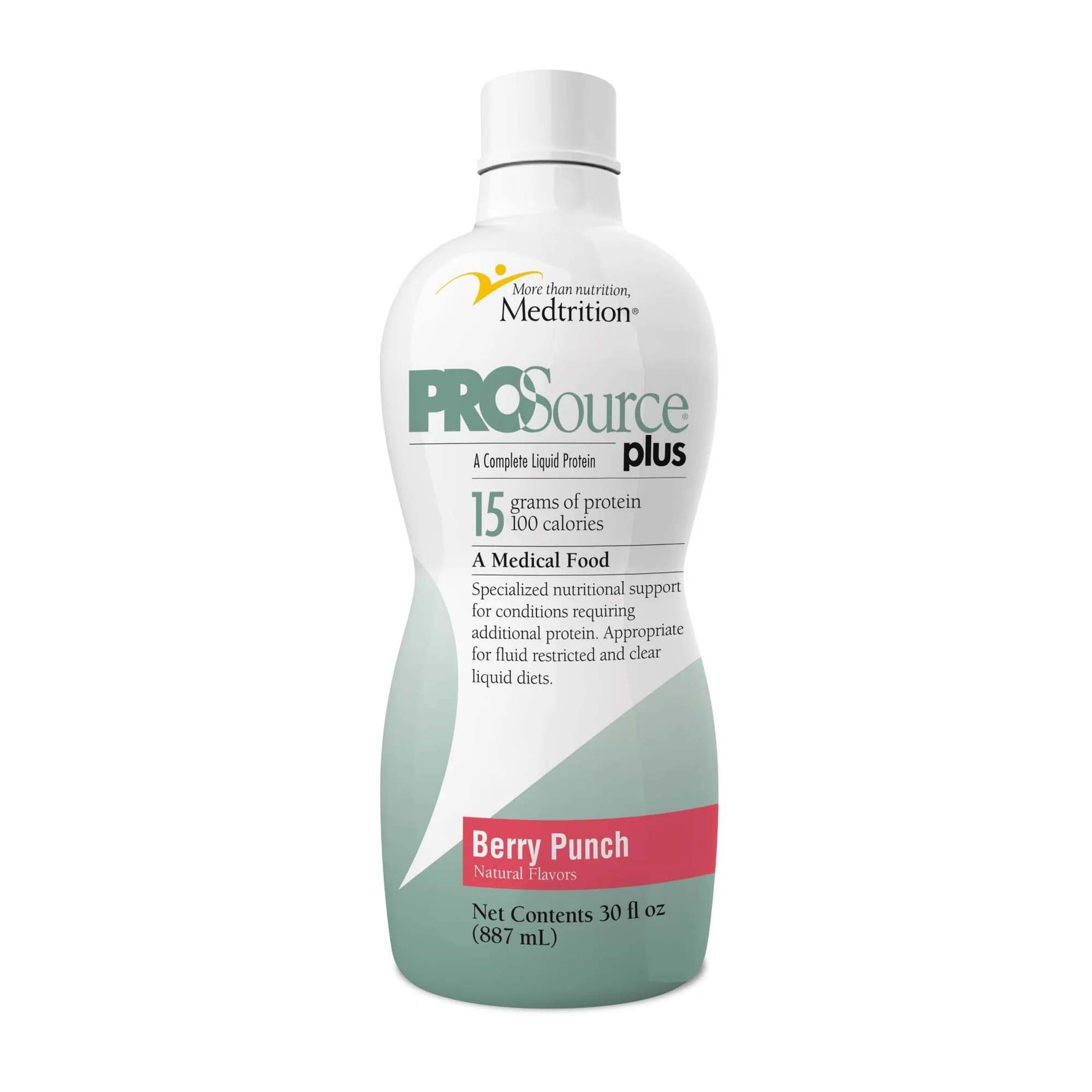 ProSource Plus Berry Punch Collagen and Whey Protein Formula, 32-ounce Bottle