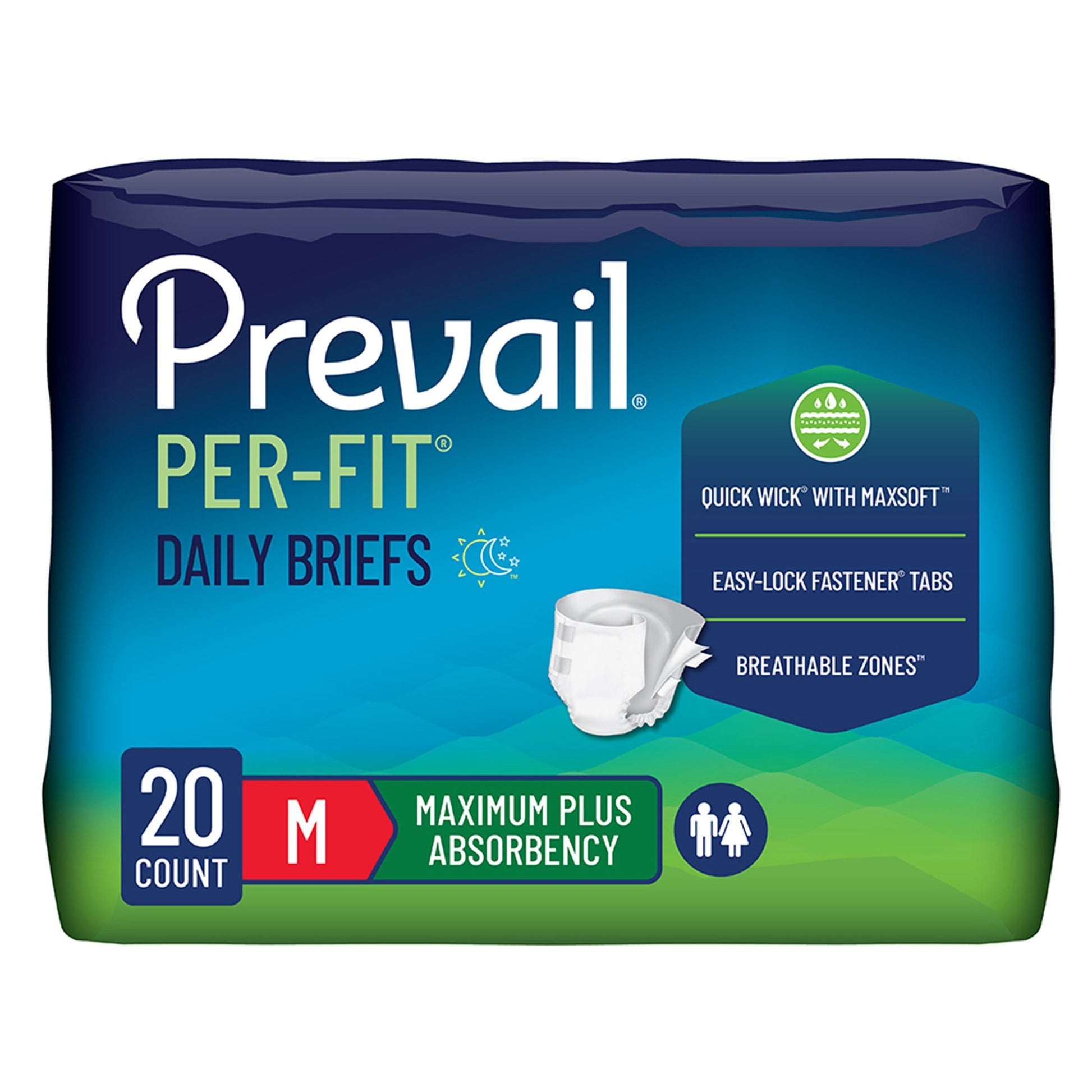 Prevail Per-Fit Adult Briefs Maximum Plus Absorbency, Medium