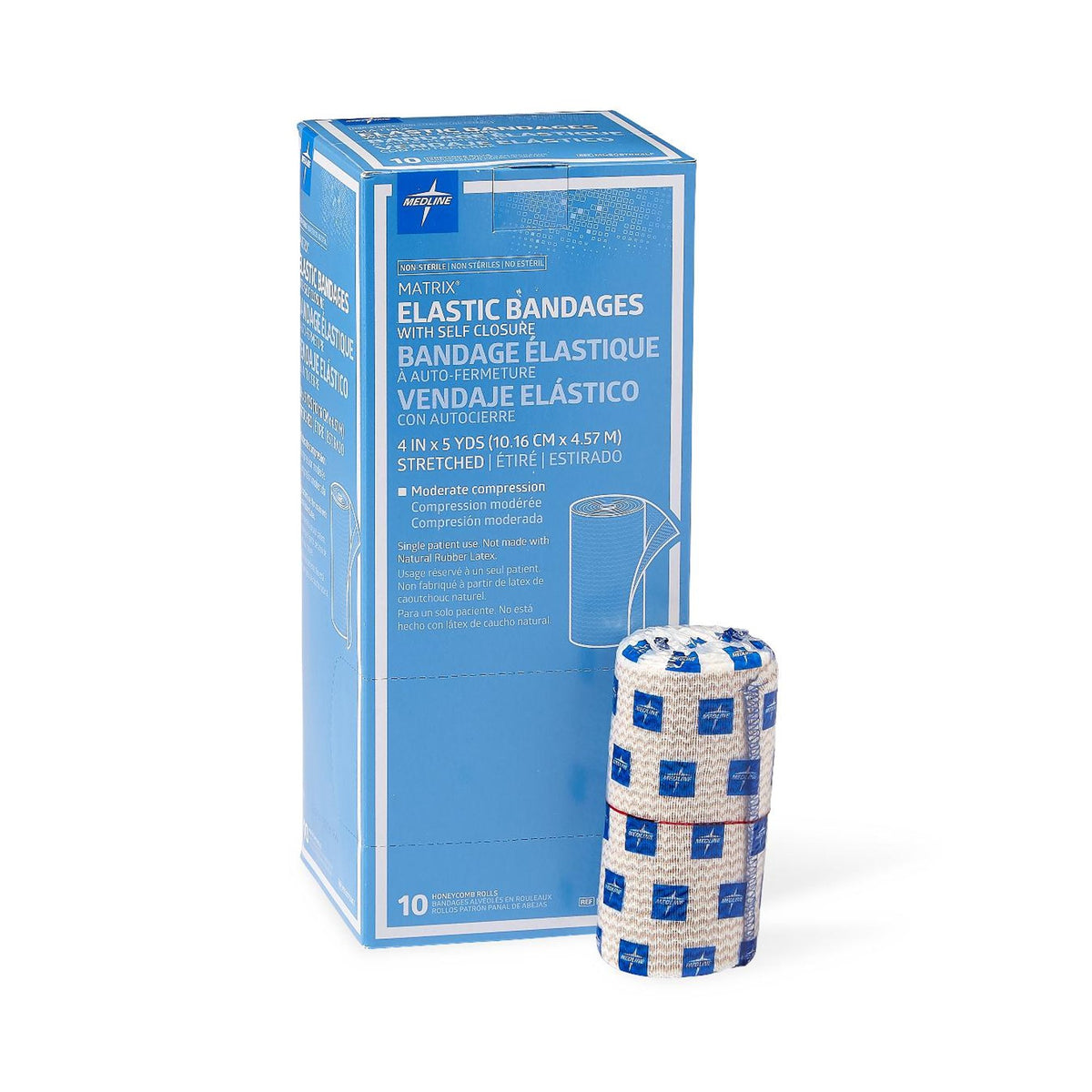 Matrix Double hook-and-loop closure Elastic Bandage, 4 Inch x 5 Yard ...