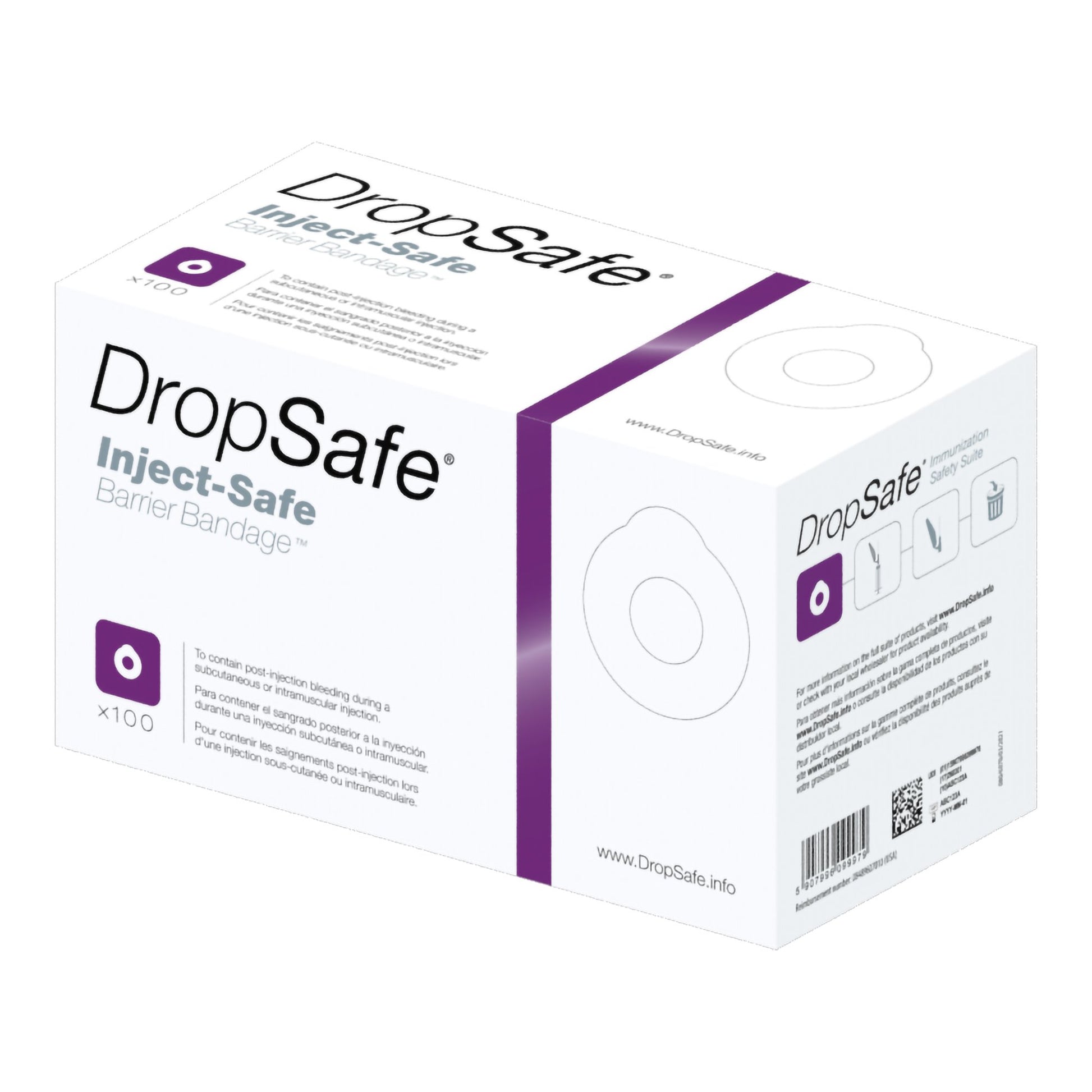 DropSafe Inject-Safe Barrier Bandage™ Pre-Injection Adhesive Strip