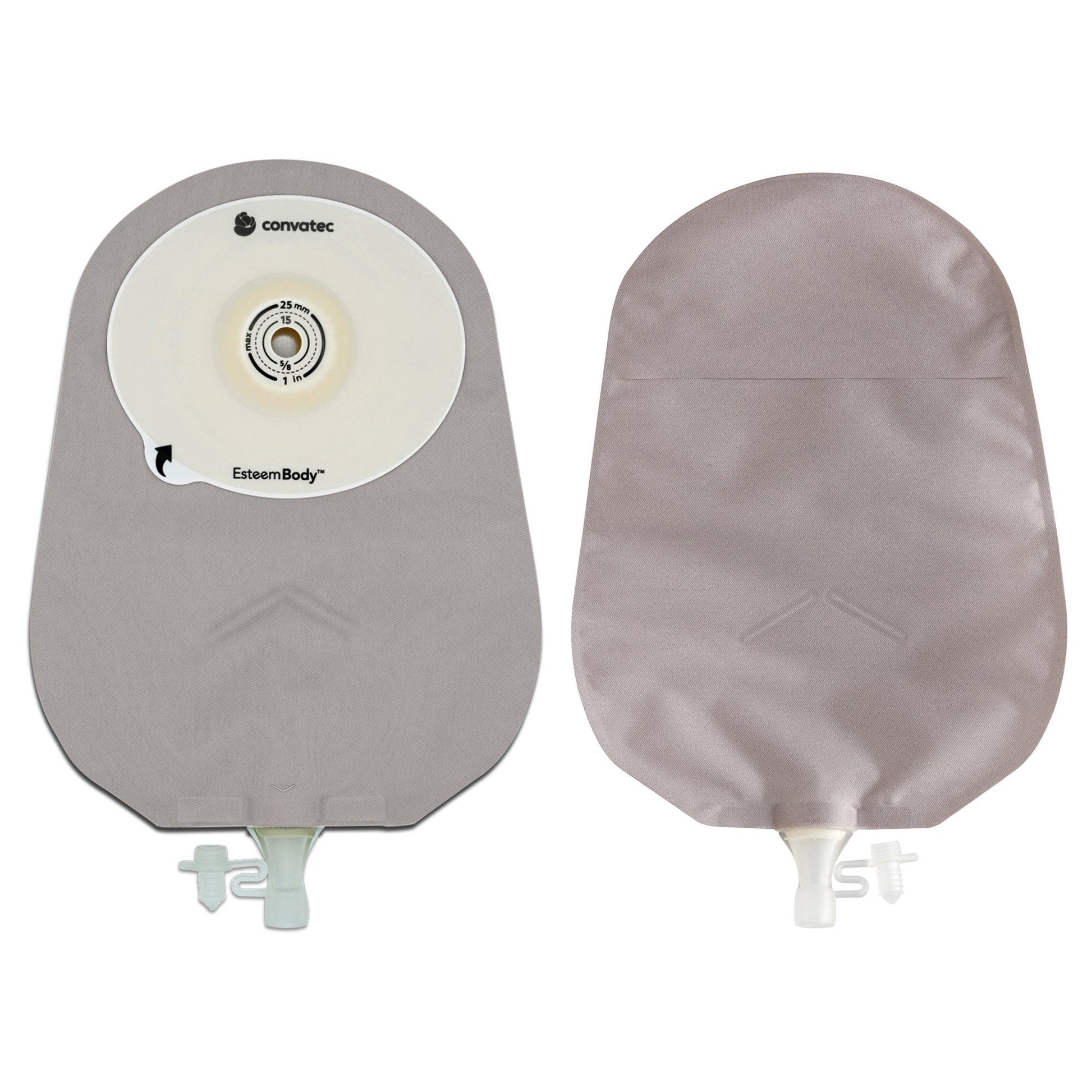 Esteem Body™ Soft Convex One-Piece Urostomy Pouch, Cut to Fit Stomas 10 – 25 mm
