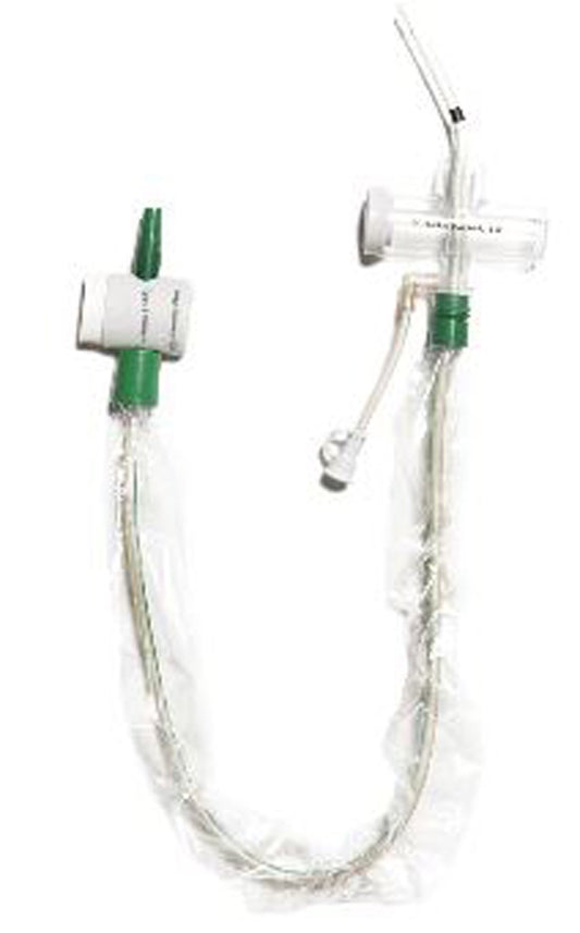 Closed Suction Catheter Ballard Tracheostomy Type T-Piece Style Thumb Valve Vent 16 Fr. Sterile