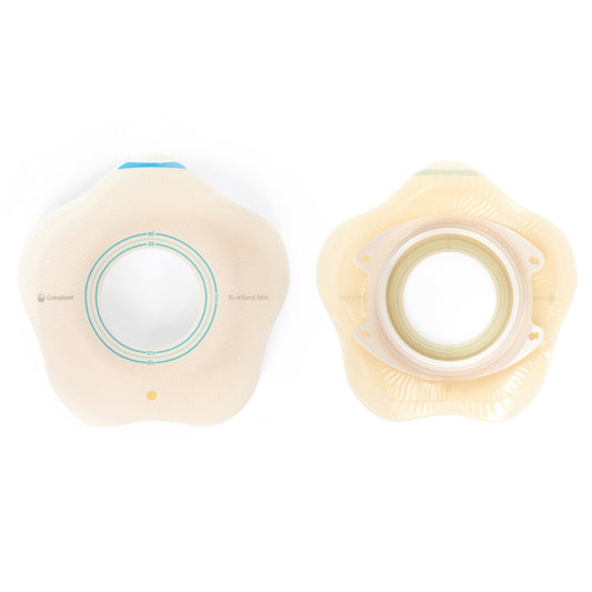 SenSura Mio Convex Flip Ostomy Barrier, 50 mm Stoma Openings, Yellow Match