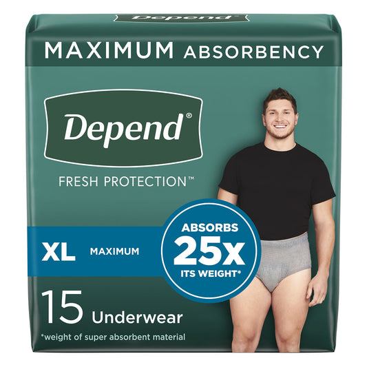 Depend Fresh Protection™ Men's Maximum Absorbency Underwear, X-Large