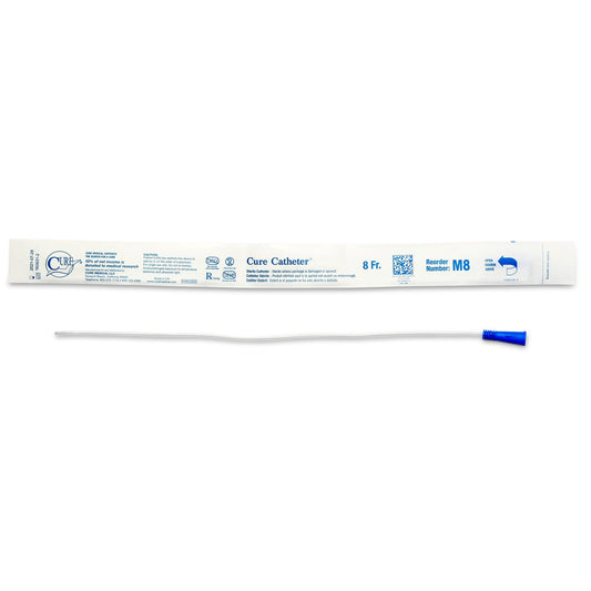 Cure Catheter™ Urethral Catheter, 8 Fr., Male, Straight