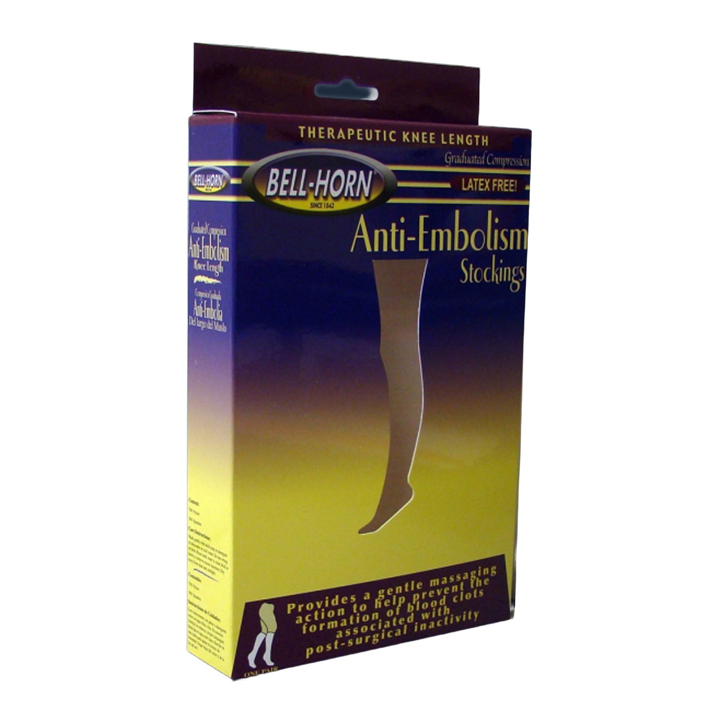 Bell-Horn Knee Length Anti-Embolism Stockings, Medium, Black