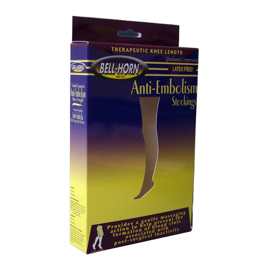 Bell-Horn Knee Length Anti-Embolism Stockings, Medium, Black