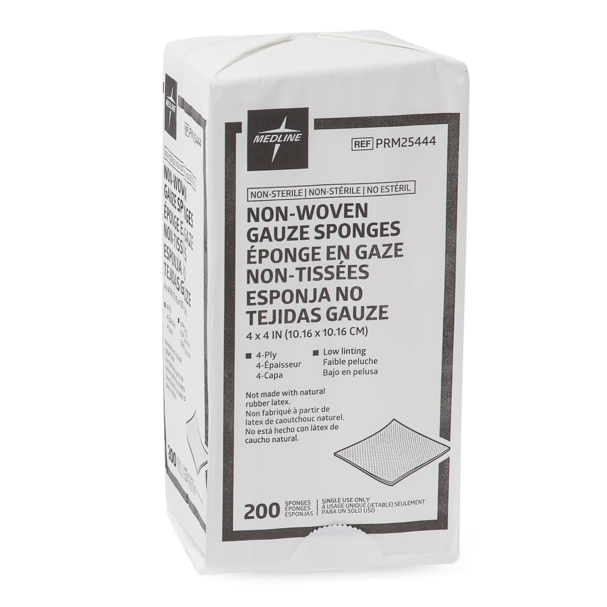 Nonwoven Sponge Medline Essentials 4 X 4 Inch 4-Ply NonSterile 200 per Pack