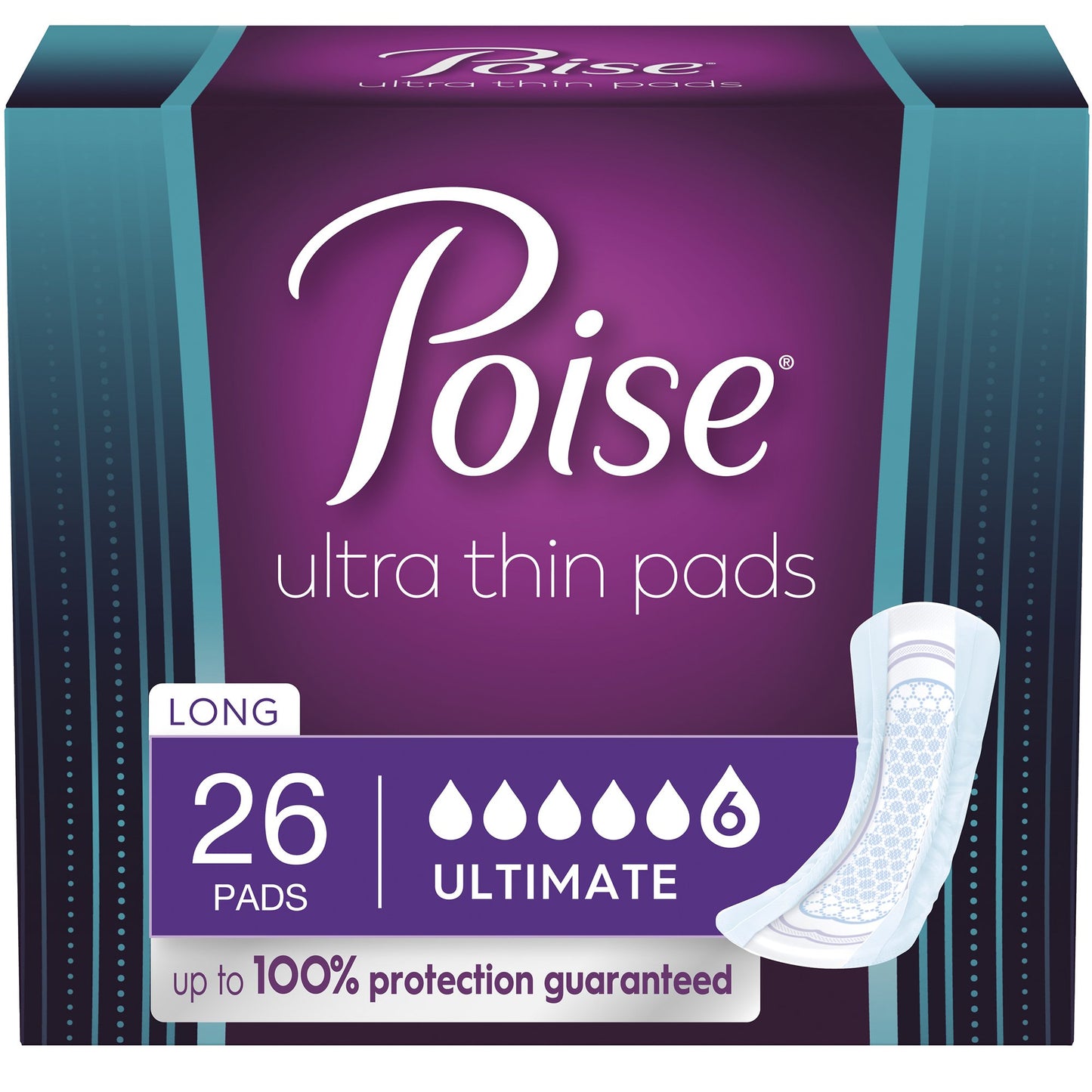Poise Fresh Protection™ Ultra Thin Pads, Ultimate Long