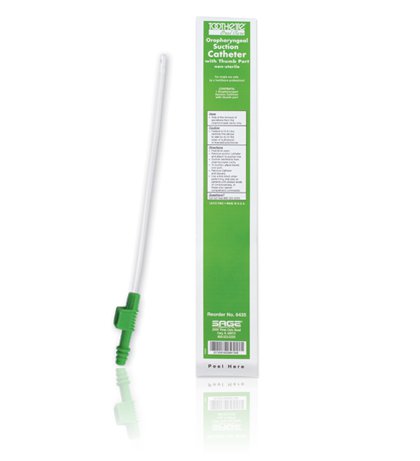 Oral Suctioning System Q•Care Thumb Port Type Thumb Port Tip Oropharyngeal Style Thumb Valve Vent 14 Fr. Sterile