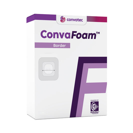 Foam Dressing ConvaFoam™ Border 5-1/2 X 8 Inch With Border Film Backing Silicone Adhesive Rectangle Sterile