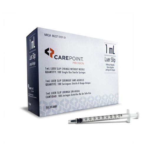 General Purpose Syringe CarePoint™ 1 mL Luer Slip Tip Without Safety