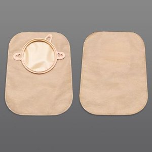 New Image™ 18753 Two-Piece Beige Ostomy Pouch, Pre-cut to Fit 57 mm Stomas, Red
