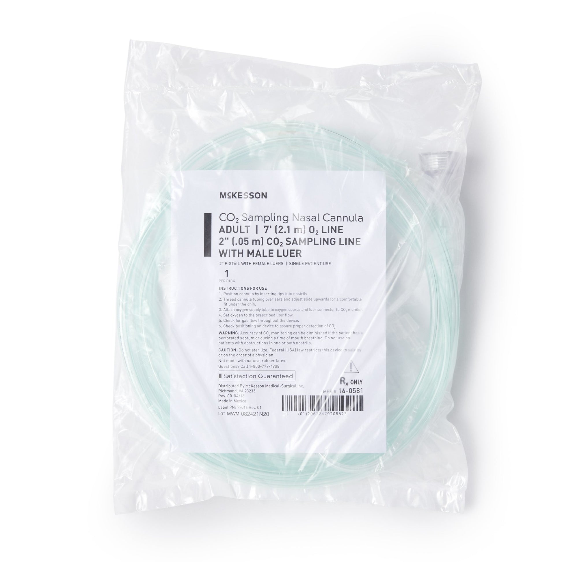 McKesson ETCO2 Nasal Sampling Cannula with O2 Delivery