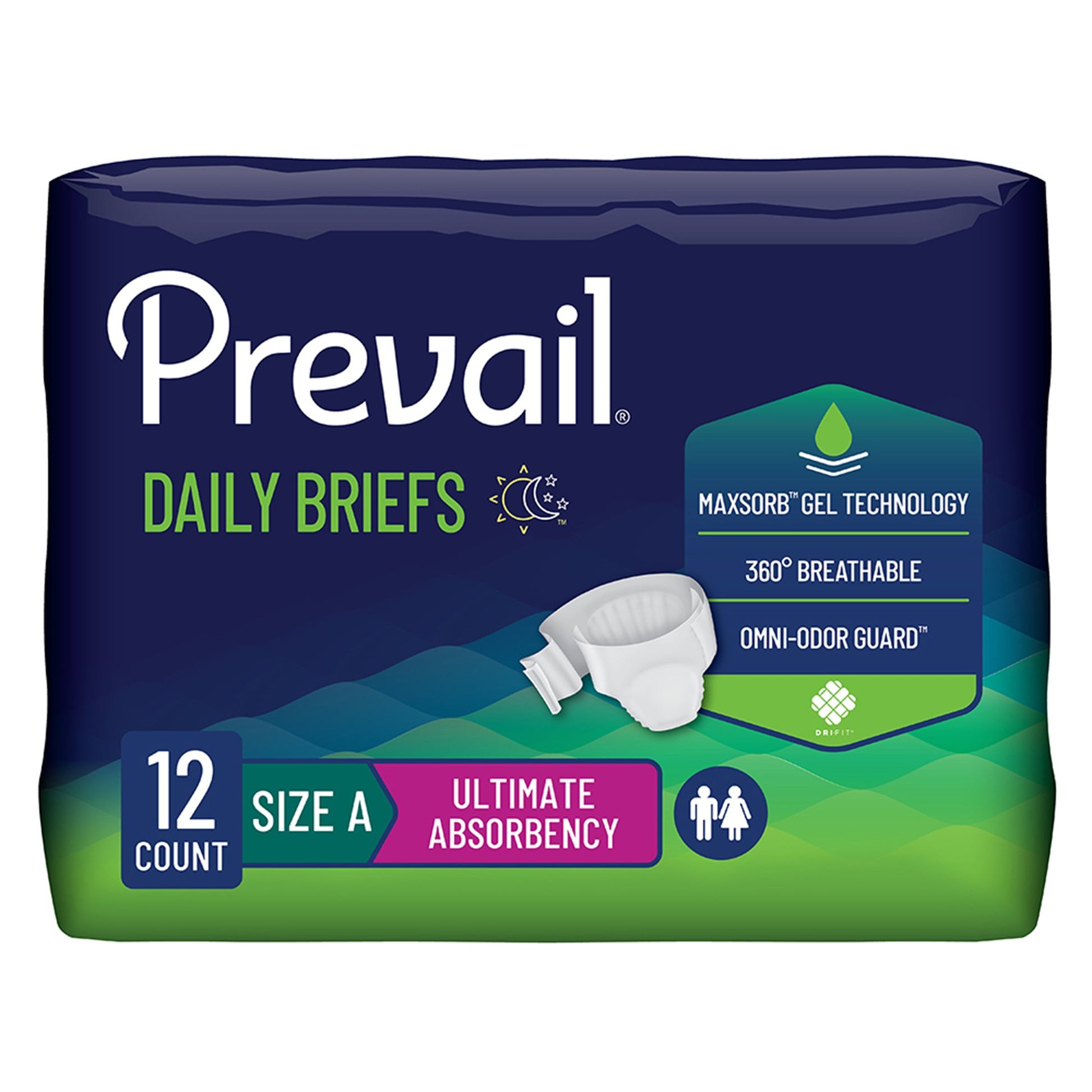 Prevail Bariatric Ultimate Absorbency Incontinence Brief, Size A