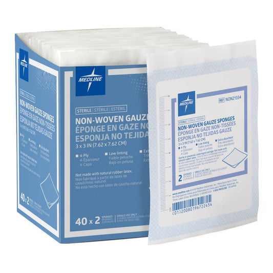 Nonwoven Sponge Avant Gauze 3 X 3 Inch 4-Ply Sterile 2 per Pack