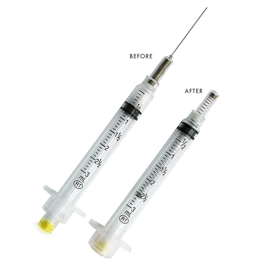 VanishPoint Syringe with Hypodermic Needle, 20 Gauge, 1-1/2 Inch Needle Length