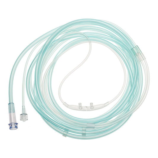 ETCO2 Nasal Cannula Softech Plus Adult Curved Prongs 7 Foot Tubing Low Flow Rate
