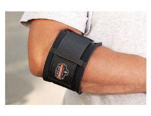 Elbow Support ProFlex 500 Medium (10 to 11 Inch) Strap with Hook and Loop Closure Tennis Elbow Elbow 10 to 11 Inch Length Black