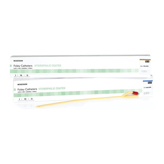 McKesson Hydrophilic Coated Foley Catheter, 18 Fr., Coud