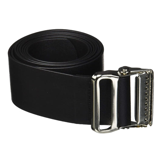 Gait Belt Easi-Care 72 Inch Length Black Vinyl Coated Webbing