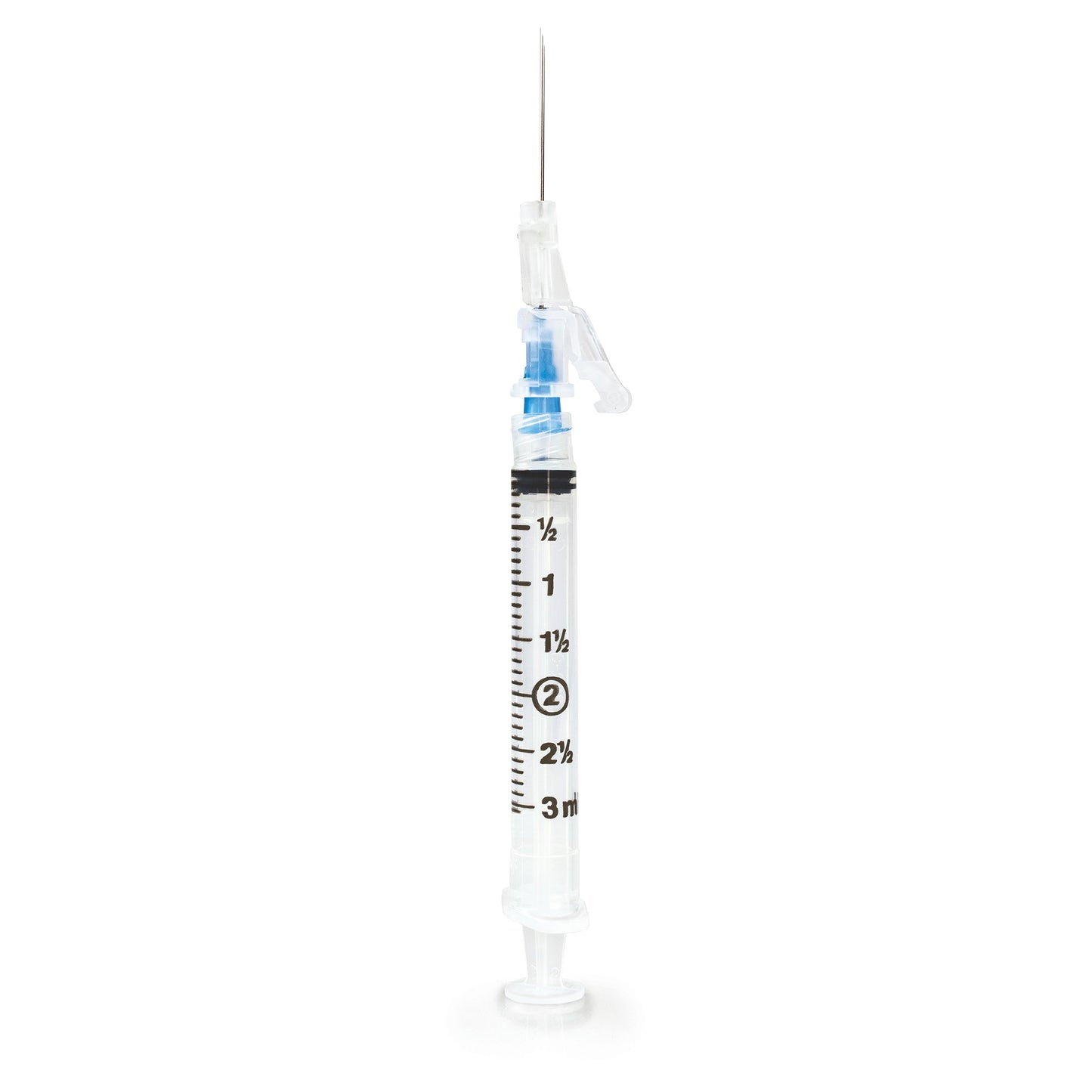 Safety Hypodermic Syringe with Needle McKesson Prevent SG 3 mL 1 Inch 23 Gauge Sliding Safety Needle Thin Wall