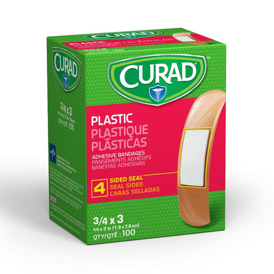 Curad Tan Adhesive Strip, 3/4 x 3 Inch