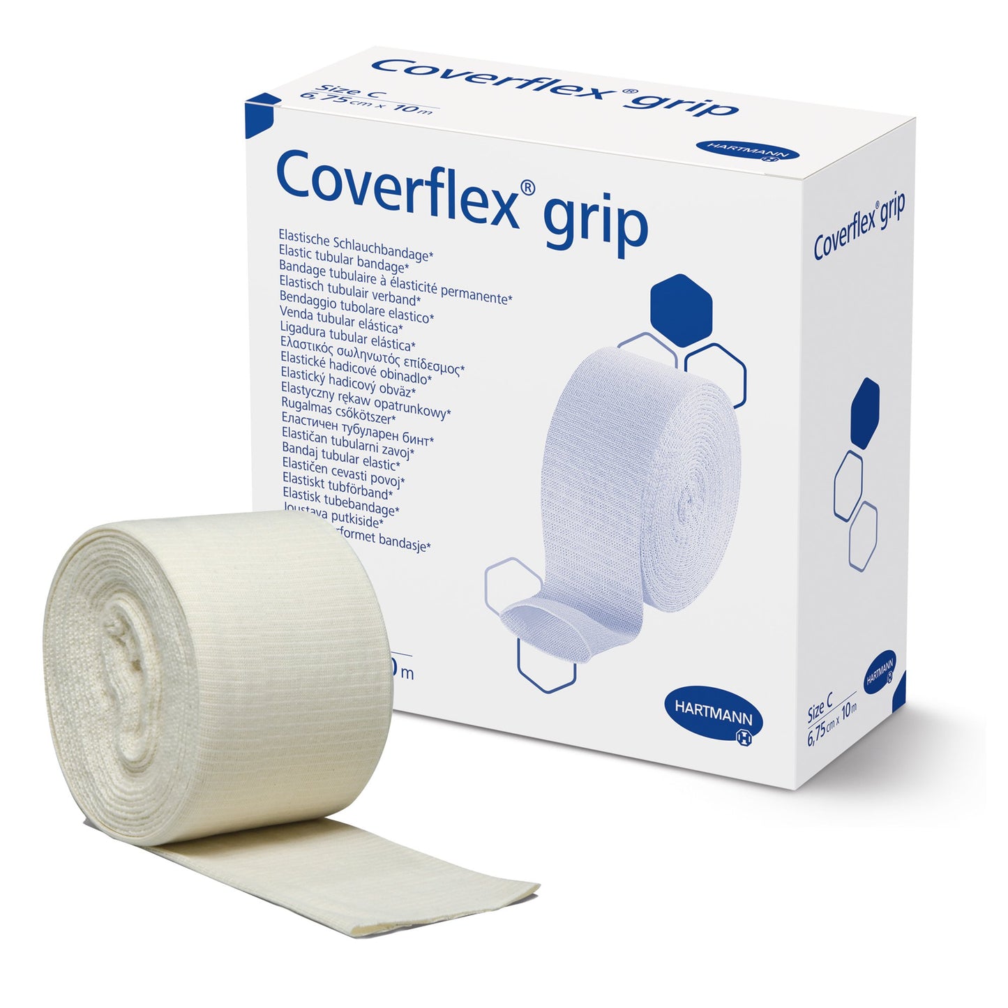 Coverflex grip Pull-On Elastic Tubular Support Bandage, 2.7" x 11 Yard, Size C