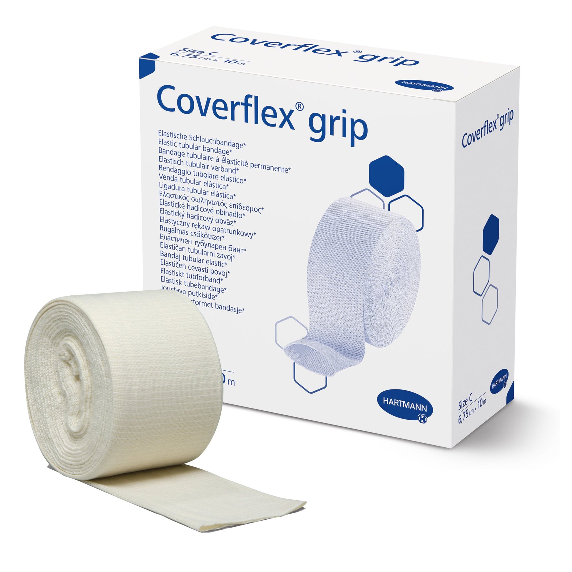 Coverflex grip Pull-On Elastic Tubular Support Bandage, 2.7" x 11 Yard, Size C