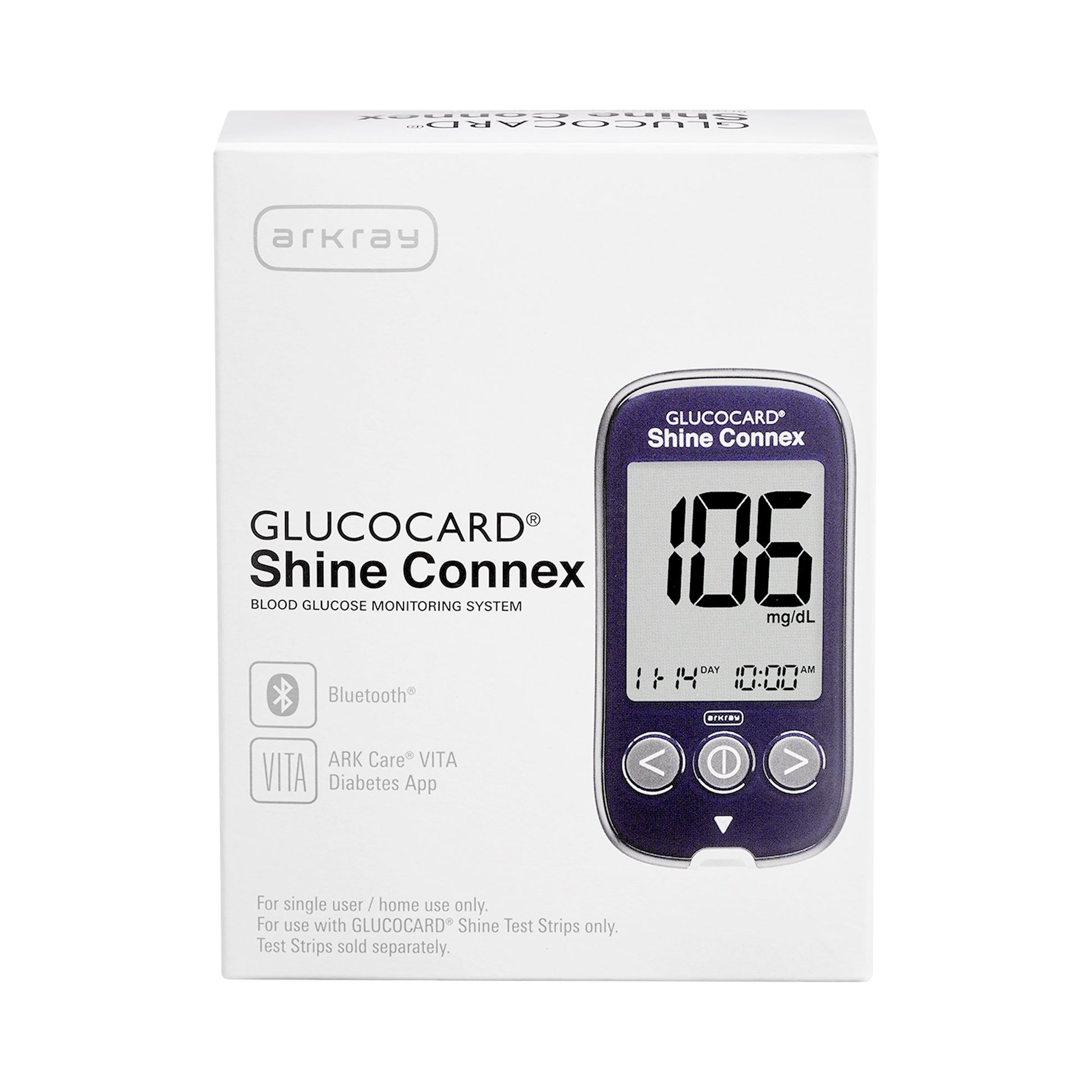 Blood Glucose Meter Glucocard Shine 5 Second Results Stores up to 500 Results No Coding Required