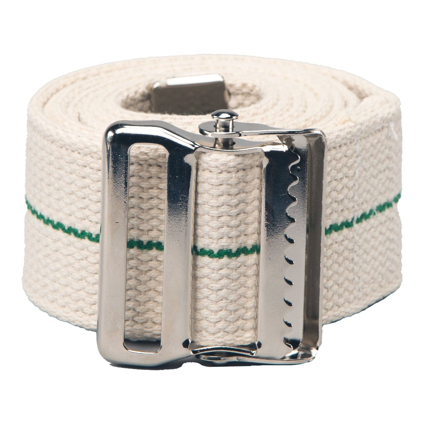 Posey Gait and Transfer Belt, White with Green Stripe, 54 Inch