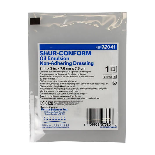 Shur-Conform Oil Emulsion Impregnated Dressing, 3 x 3 Inch