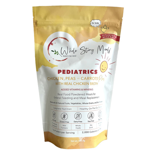 Pediatric Oral Supplement Whole Story Meals Chicken / Peas / Carrots 16 oz. Pouch Powder Protein