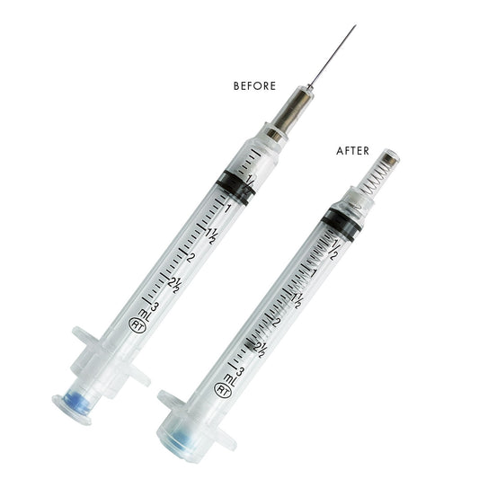 VanishPoint 3 mL Syringe with Hypodermic Needle, 23 Gauge, 1 Inch Needle Length