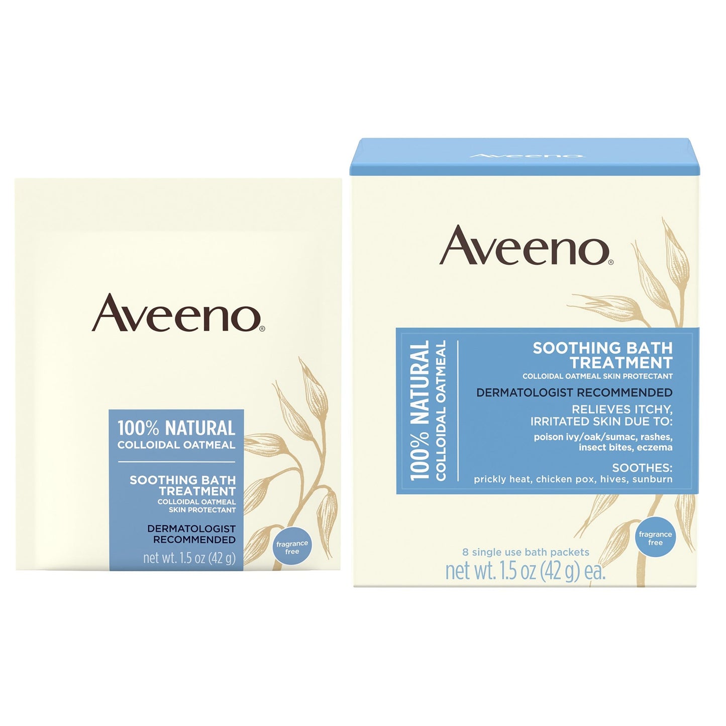 Aveeno Soothing Bath Treatment Packets Fragrance Free