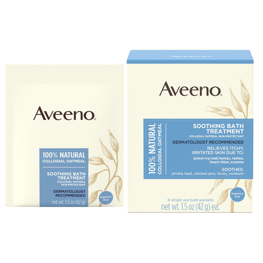Aveeno Soothing Bath Treatment Packets Fragrance Free
