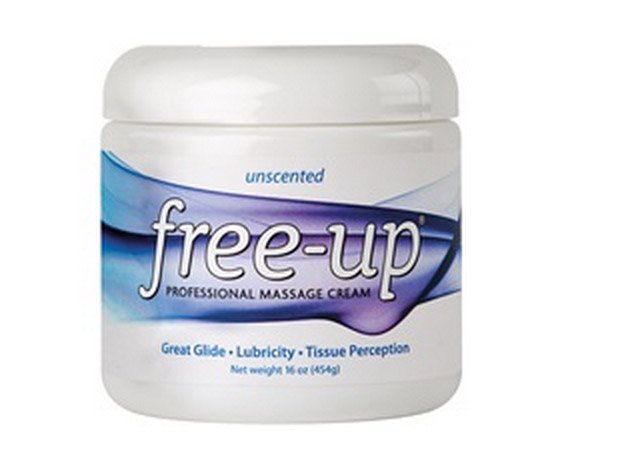 Free-Up Professional Massage Cream, Fragrance-Free, Nongreasy, 16-ounce Jar